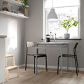 GRÅSALA / ADDE Table and 2 chairs, grey grey/black, 67 cm