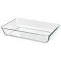 MIXTUR Oven/serving dish, clear glass, 35x25 cm