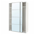 PAX / AULI Wardrobe with sliding doors, white/mirror glass, 150x66x236 cm