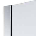 Shower Panel Zilia 80 x 200 cm, inox/clear glass