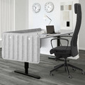 EILIF Screen for desk, grey, 80x48 cm