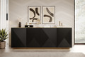 Four-Door Cabinet Asha 200cm, artisan/matt black