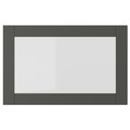 SINDVIK Glass door, dark grey/clear glass, 60x38 cm