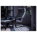 POÄNG Armchair, black-brown, Hillared anthracite