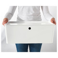 KUGGIS Box with lid, white, 37x54x21 cm