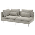 SÖDERHAMN 3-seat sofa, with open end, Viarp beige/brown