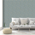 GoodHome Vinyl Wallpaper on Fleece Coral, green/blue