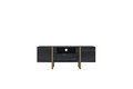 TV Cabinet Verica 150 cm, charcoal/gold legs