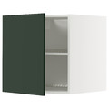 METOD Top cabinet for fridge/freezer, white/Havstorp deep green, 60x60 cm