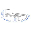 MALM Bed frame with mattress, white stained oak veneer/Valevåg medium firm, 120x200 cm