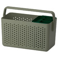 UPPRÄMEN Storage basket, grey-green, 35x17x25 cm