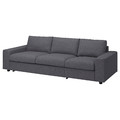 VIMLE 3-seat sofa-bed, with wide armrests/Gunnared medium grey