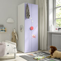 SMÅSTAD / PLATSA Wardrobe, white/lilac, 60x57x181 cm