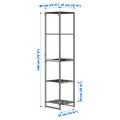 JOSTEIN Shelving unit, in/outdoor/wire white, 41x40x180 cm