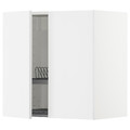 METOD Wall cabinet w dish drainer/2 doors, white/Ringhult white, 60x60 cm