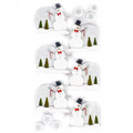 Christmas 3D Decorative Stickers Snowman 6pcs