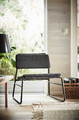 LINNEBÄCK Easy chair, Vissle dark grey