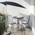 LÄCKÖ Bistro set, outdoor, grey