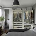 PAX / GULLABERG Wardrobe combination, white/white, 200x60x201 cm