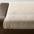 POÄNG Footstool, brown, Hillared beige