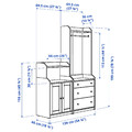 HAUGA Storage combination, white, 139x46x199 cm