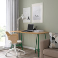 ANFALLARE / TILLSLAG Desk, bamboo/green, 140x65 cm