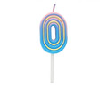 Birthday Candle 0 Neon 4cm