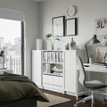 BILLY / OXBERG Bookcase combination with doors, white, 160x106 cm