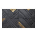 Decorative Stone Tile Braid, anthracite-gold, 0.64 m2