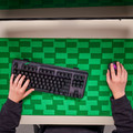 BLÅSKATA Gaming mouse pad, green/patterned, 40x80 cm