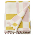 SVARTFIBBLA Throw, pale pink/light yellow, 120x160 cm