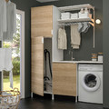 ENHET Laundry, white/oak effect, 183x63.5x222.5 cm