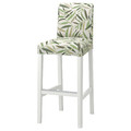 BERGMUND Cover for bar stool with backrest, Fågelfors multicolour