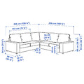 VIMLE Corner sofa, 4-seat, with wide armrests/Gunnared medium grey