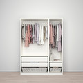 PAX Wardrobe, white, Fardal high-gloss white, 150x60x201 cm