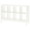 KALLAX Shelving unit with underframe, white/white, 147x94 cm