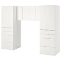 SMÅSTAD / PLATSA Storage combination, white/white, 240x57x181 cm