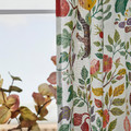 VILDPERSILJA Curtains, 1 pair, white multicolour/floral pattern, 145x300 cm