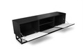 TV Cabinet Loftia Mini, metal base, black/matt black