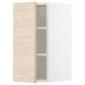 METOD Wall cabinet with shelves, white/Askersund light ash effect, 30x60 cm
