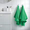 VÅGSJÖN Hand towel, bright green, 50x100 cm