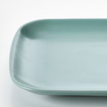 FÄRGKLAR Plate, matt light turquoise, 30x18 cm, 4 pack