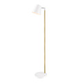 GoodHome Floor Lamp Mulanje E14, white/wood-like