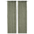 DYTÅG Curtains, 1 pair, grey-green, 145x300 cm