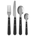 LIVNÄRA 24-piece cutlery set, black