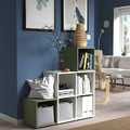 EKET Cabinet combination with feet, white/grey-green, 105x35x107 cm