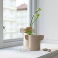 PELARRÖNN Vase, set of 2, light beige/grey-beige