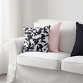 TURILL Cushion, white/black, 40x40 cm