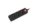 Lanberg Power Strip 3xFR 3m, black