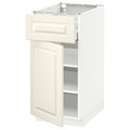 METOD / MAXIMERA Base cabinet with drawer/door, white/Bodbyn off-white, 40x60 cm